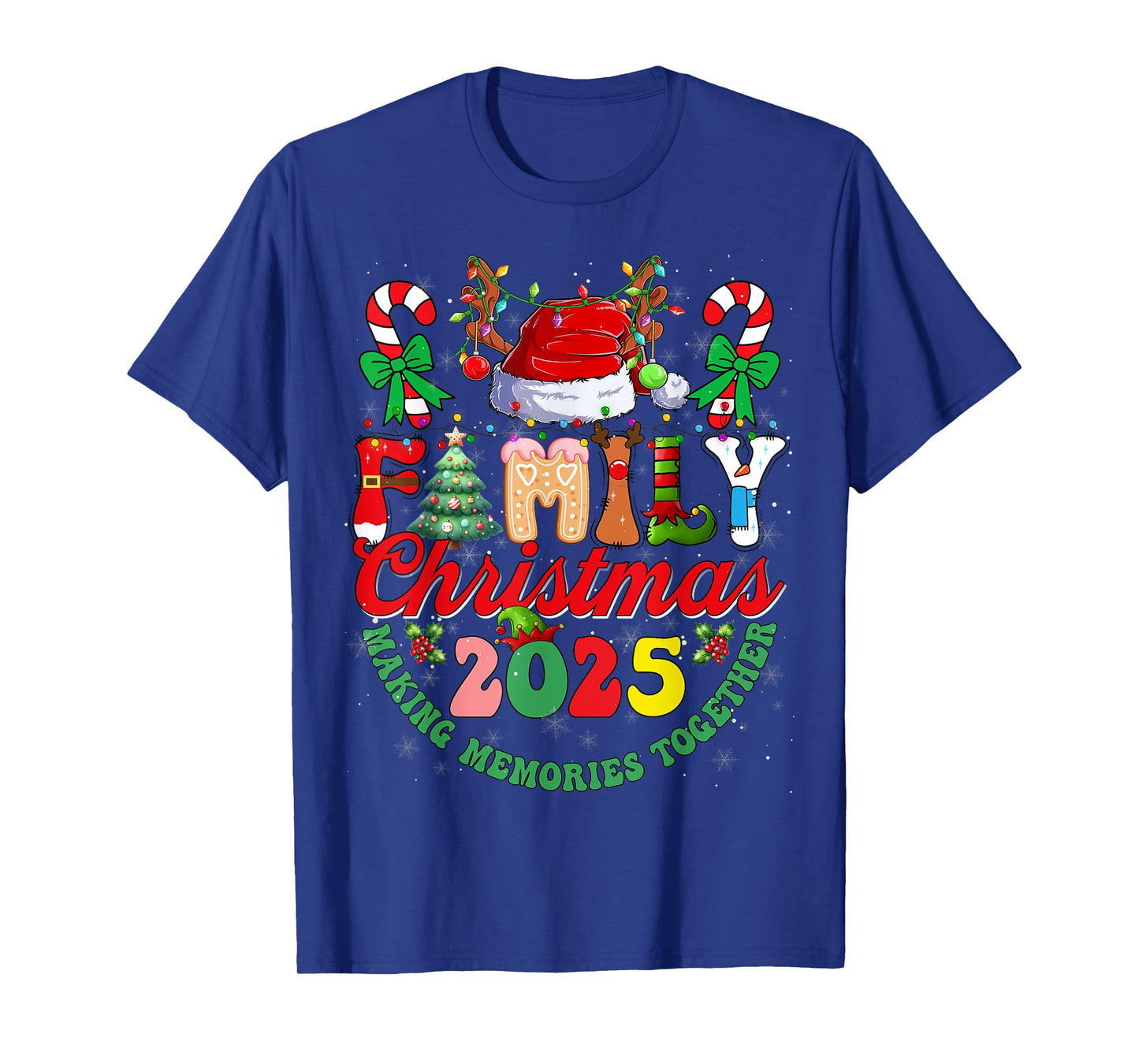 Groovy Family Christmas 2025 Matching Group Xmas Santa Squad T-Shirt