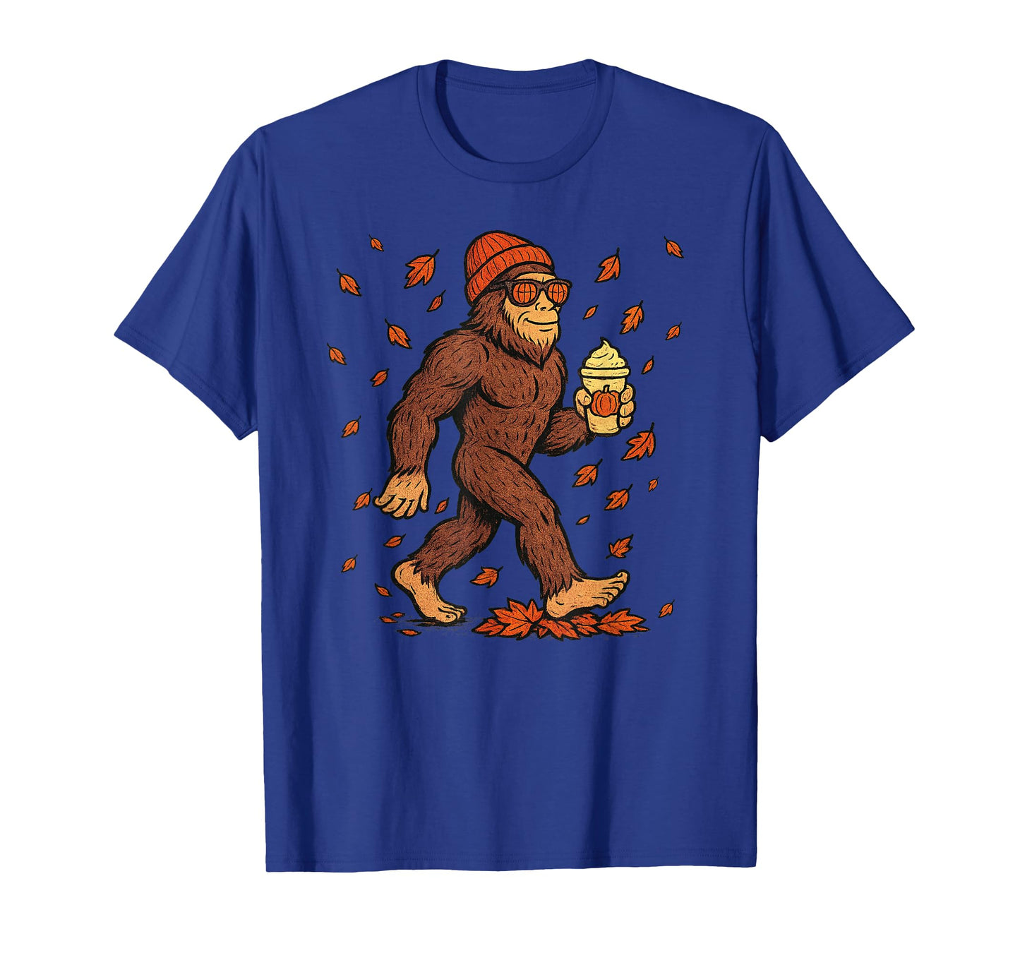Sasquatch Autumn Pumpkin Spice Autumn Leaves Funny Autumn T-Shirt