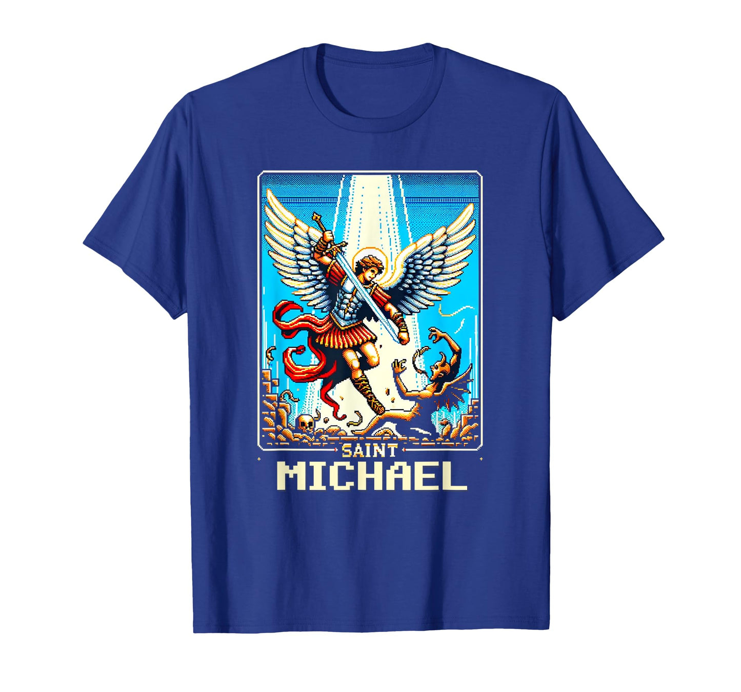 Saint Michael The Archangel Catholic Video Game T-Shirt