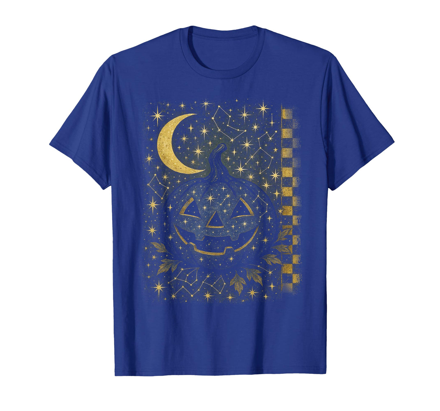 Celestial Pumpkin Halloween Moon Vintage Stars Constellation T-Shirt