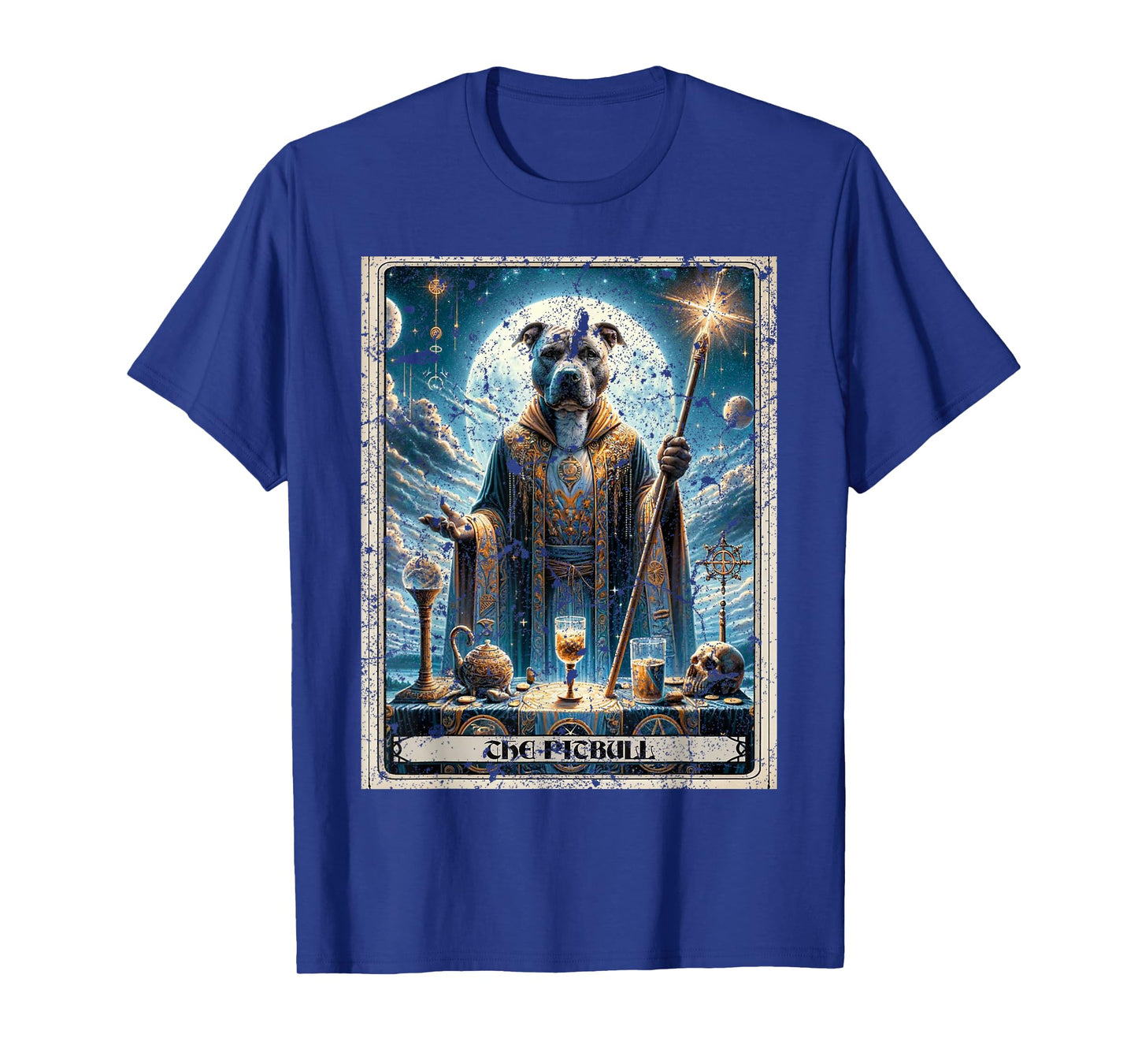 A Pitbull Tarot Card Dog T-Shirt