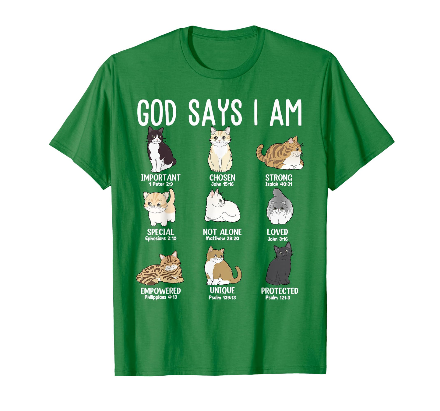 God Say Am Cat Christian Easter Teen Girl Toddler Mom Sister T-Shirt