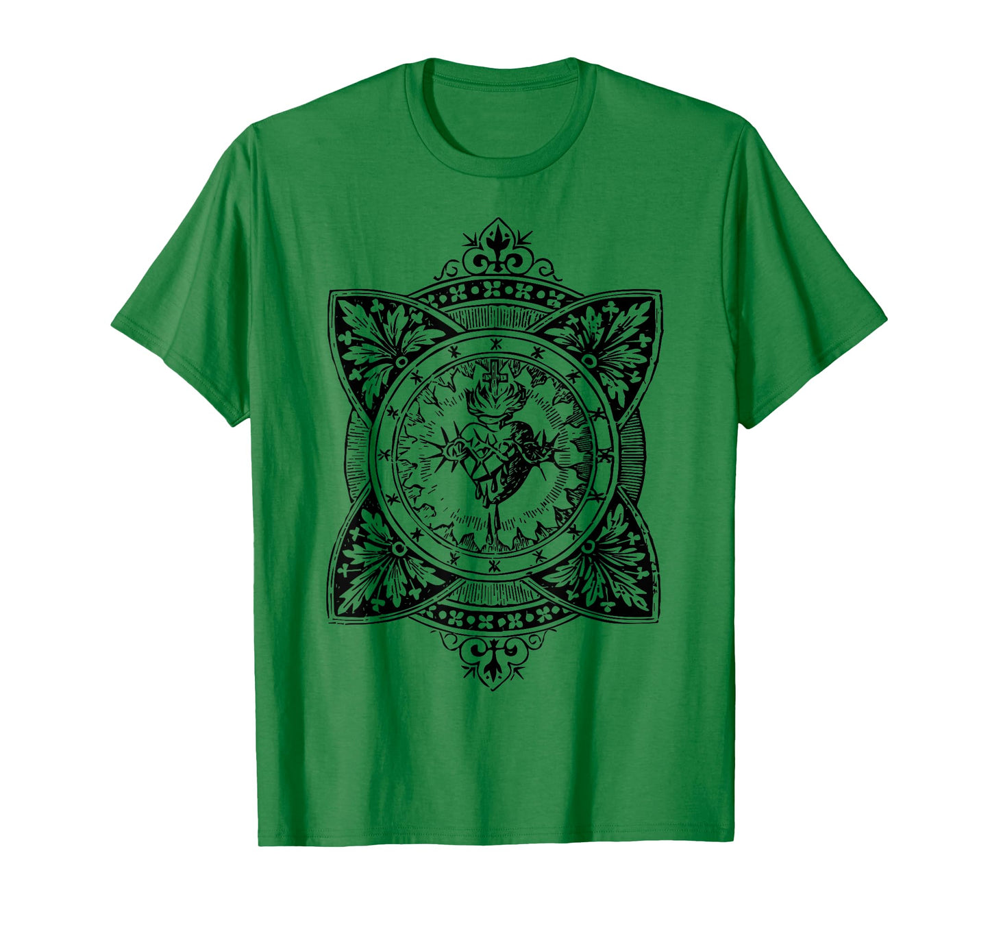 Vintage Sacred Heart of Jesus Symbol Traditional Catholic T-Shirt