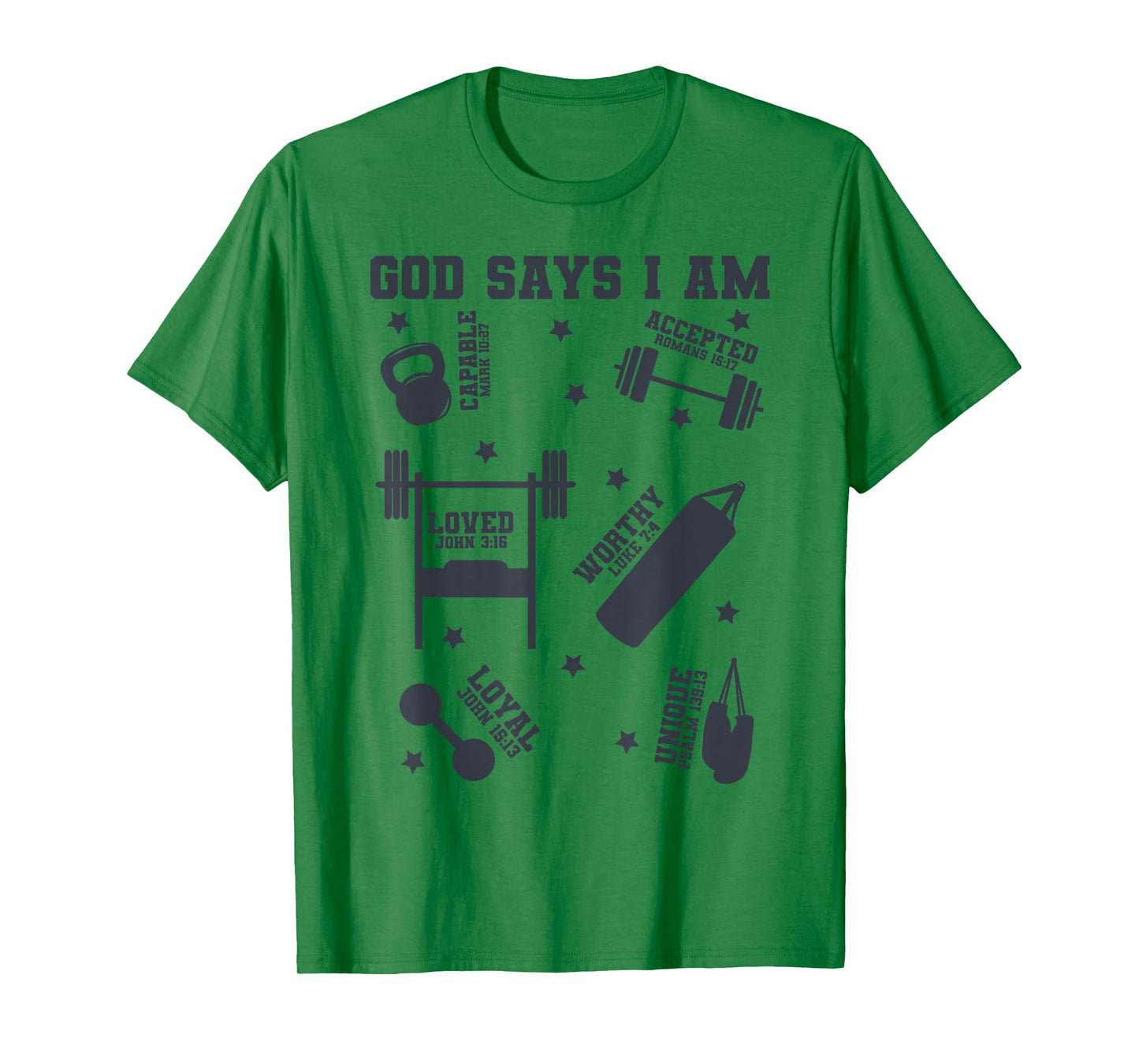 God Says I Am Gym Lover Men Women Christian T-Shirt