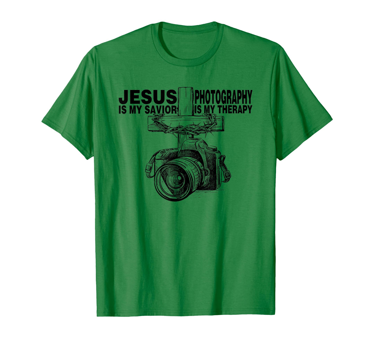 Jesus Is My Savior Photography Is My Therapy T-Shirt