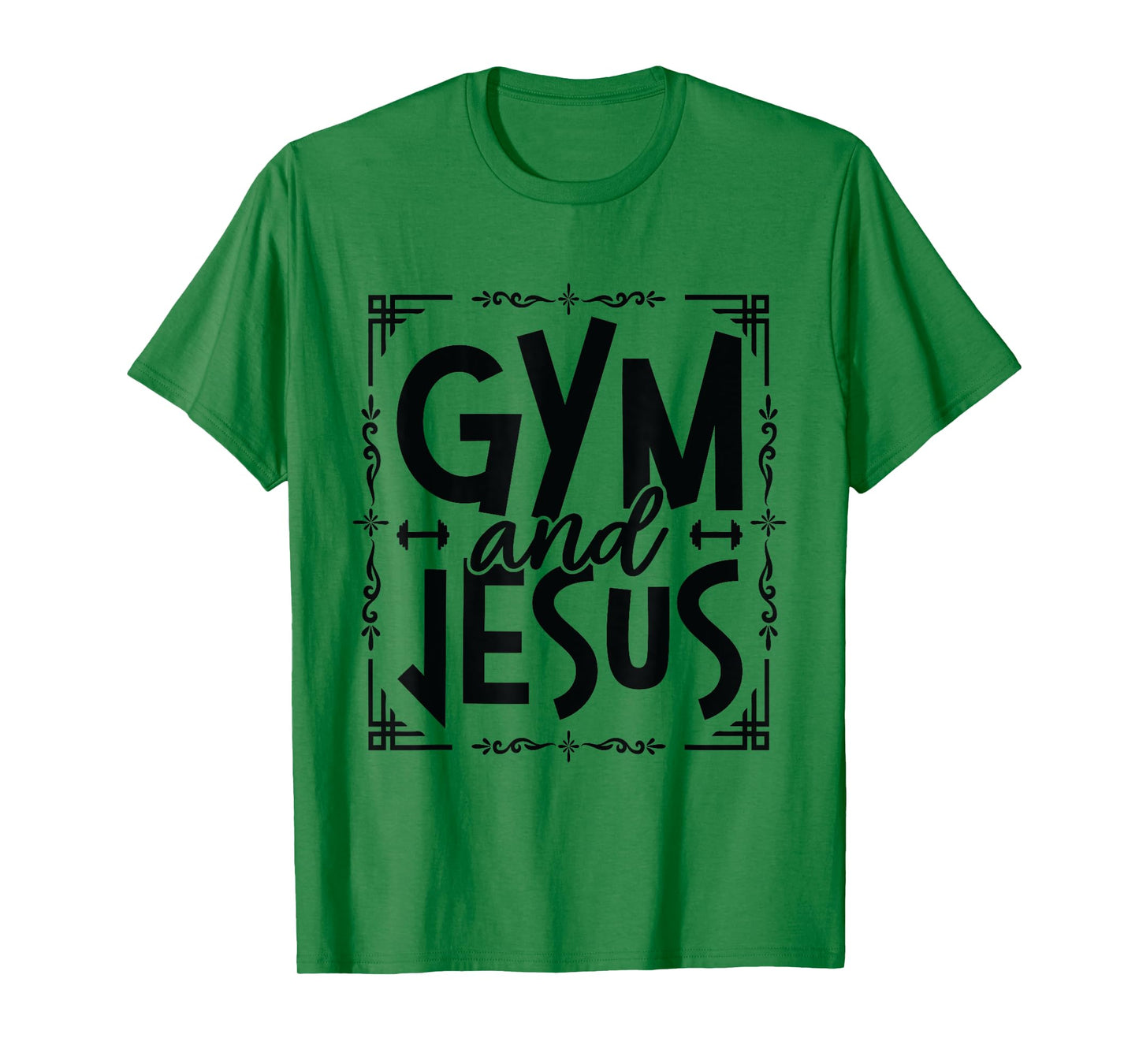 Gym and Jesus Gym Fitness Lifting Weights Body Building T-Shirt