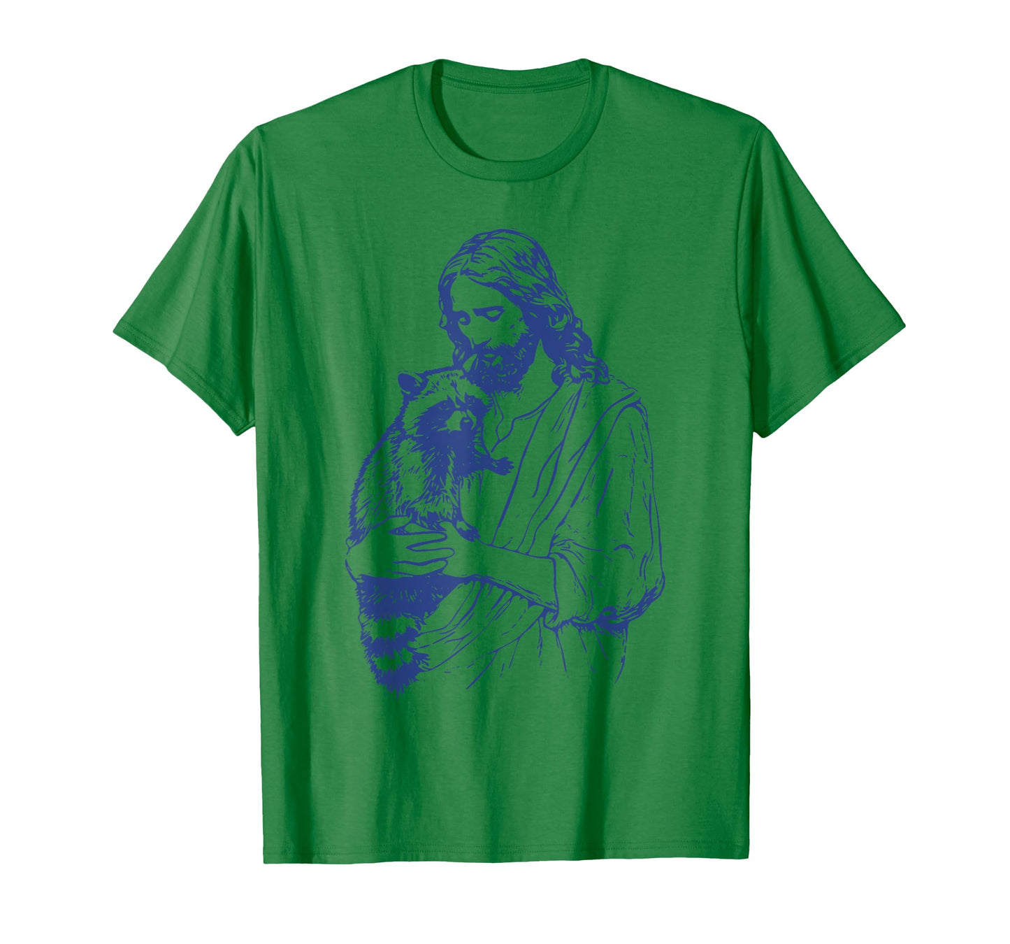 Racoon Lover Trash Panda Christian Jesus Holding A Raccoon T-Shirt
