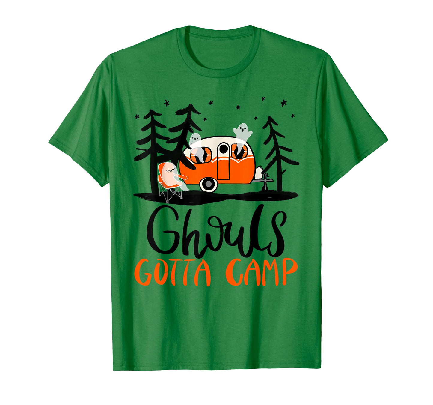 Ghouls Gotta Camp | Funny Punny Halloween Ghost RV Camping T-Shirt