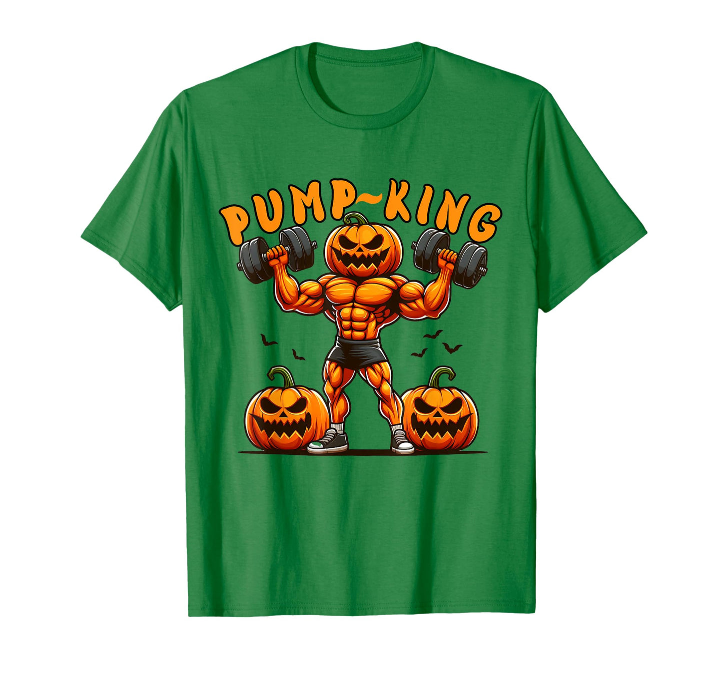 Funny Pump King Halloween Workout Lifting Pumpkin Gym Spooky T-Shirt