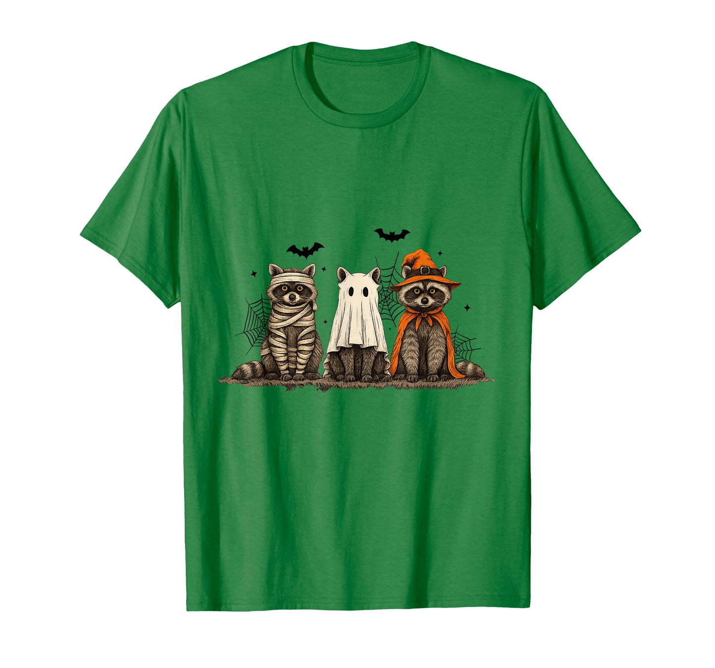 Cute Spooky Halloween Raccoons Men Women Kids Funny Raccoon T-Shirt