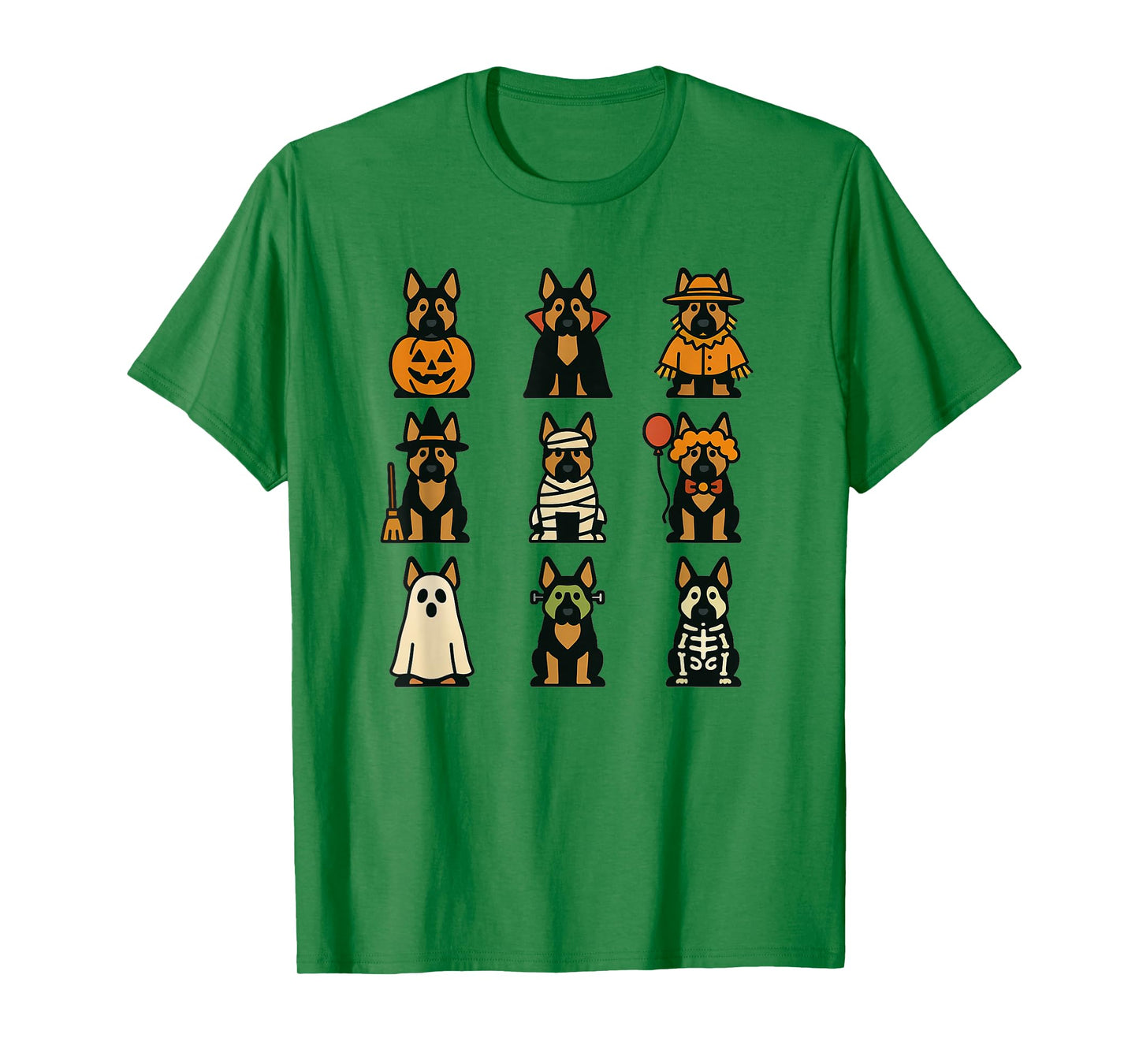 German Shepherd Halloween Costume Funny Scary Dog Ghost T-Shirt