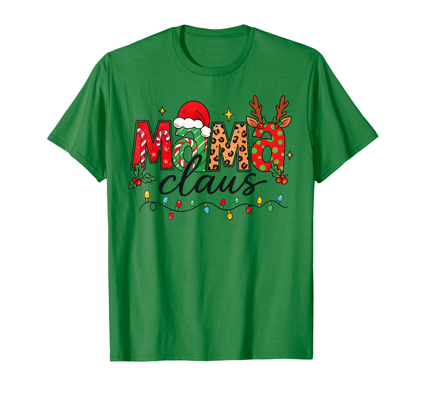 Mama Claus Christmas Pajama Santa Claus Family Matching T-Shirt