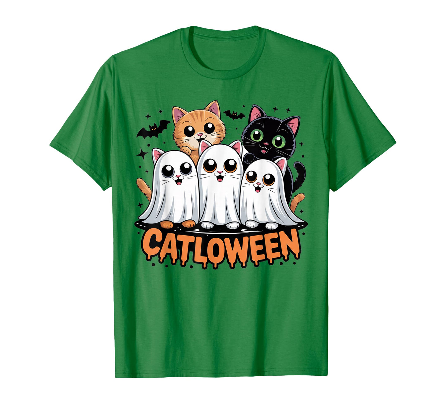 catloween Boo Cute Kitty Cats Lover Halloween Women Men T-Shirt