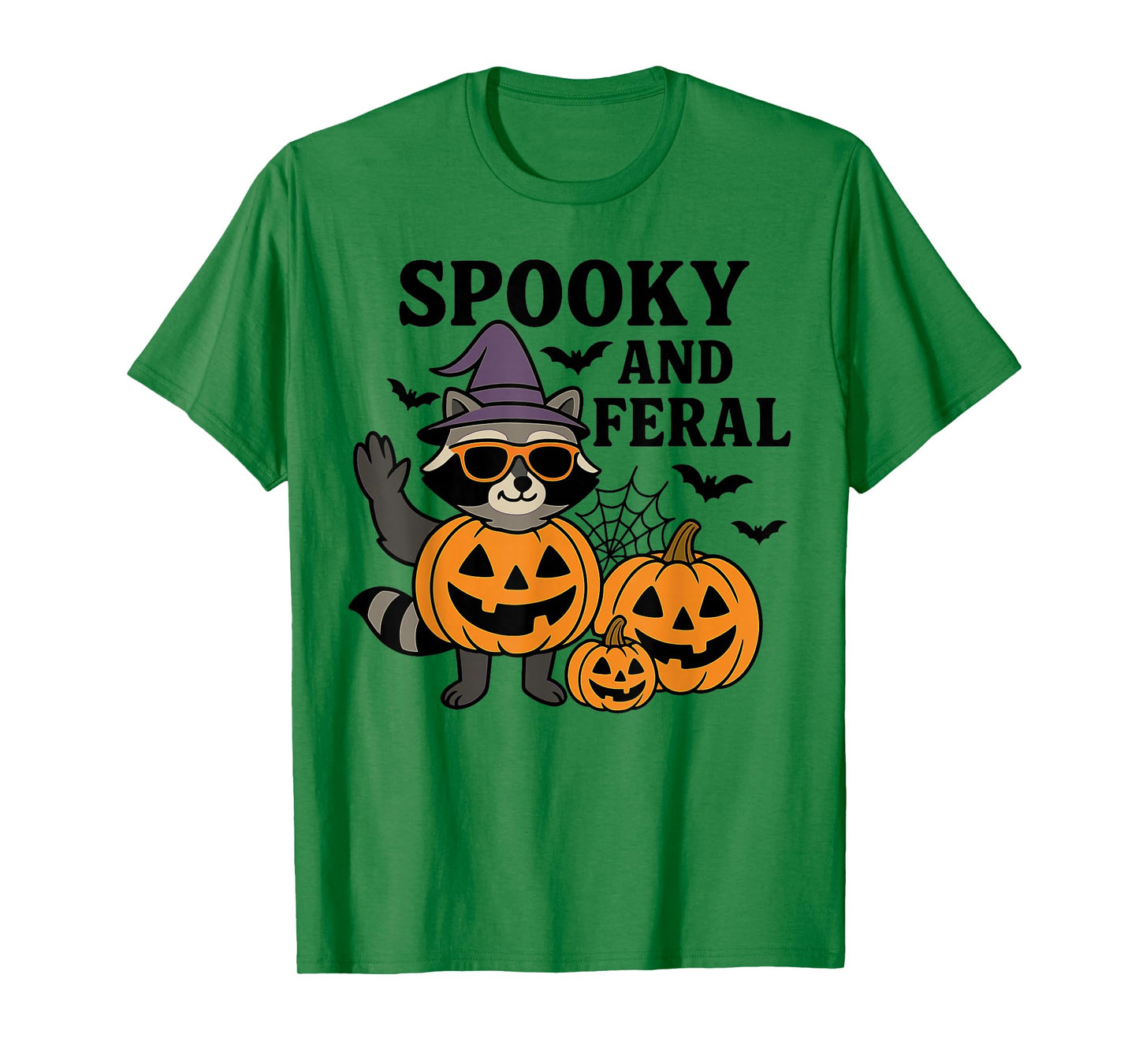Funny Halloween Raccoon Pumpkin Costume T-Shirt