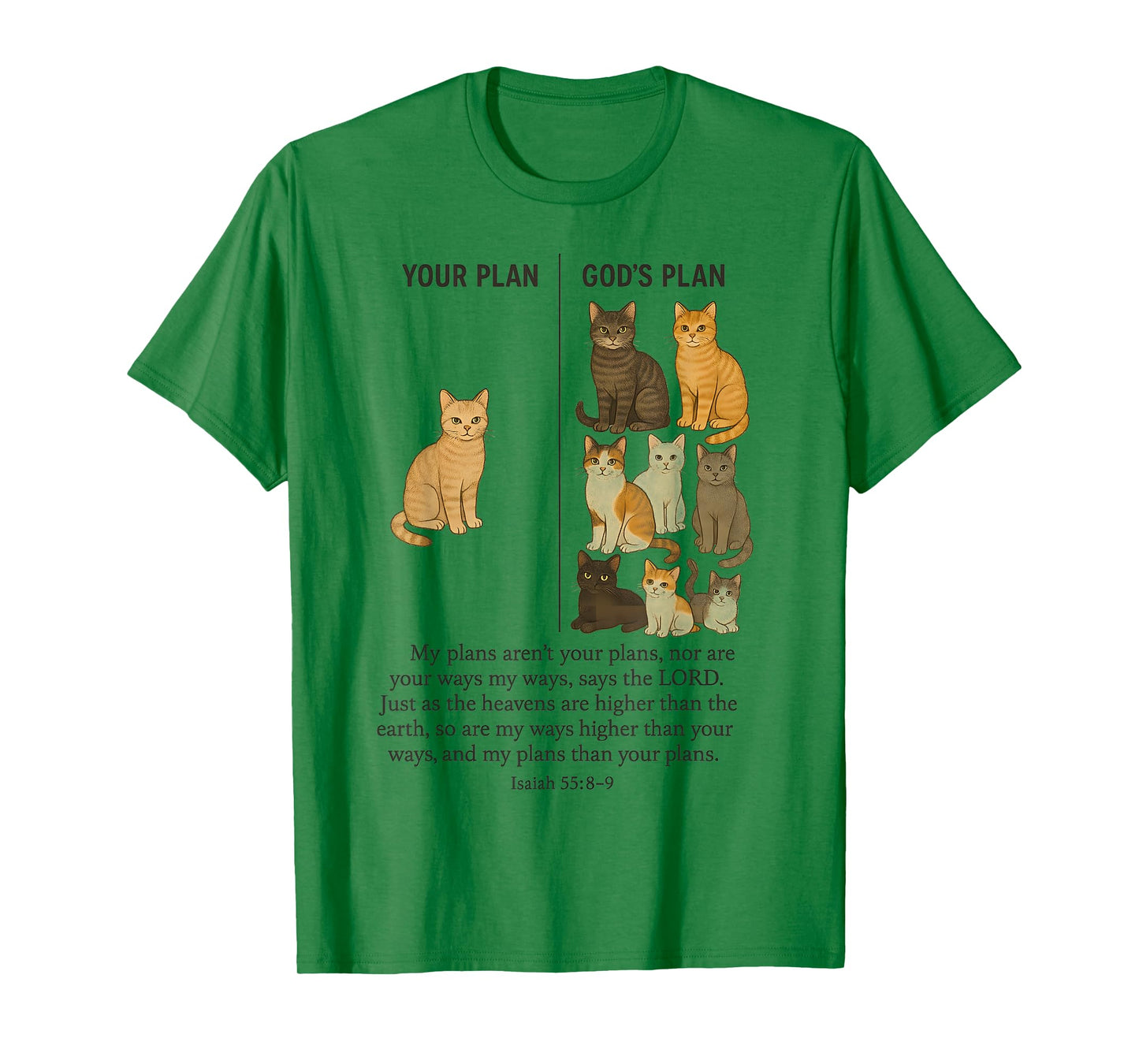 Your Plan And God's Plan Isaiah Bible Verse Faith Jesus T-Shirt