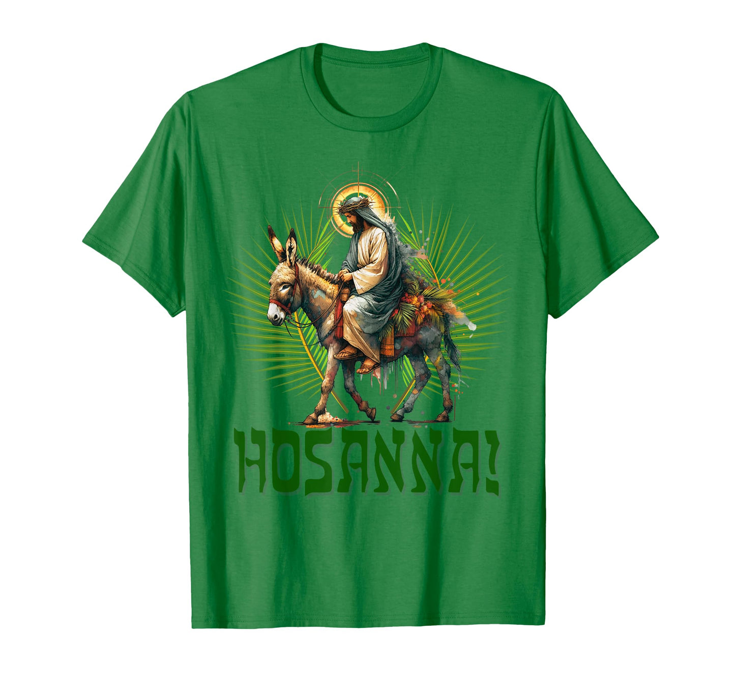Hosanna! Christian Palm Sunday Jesus riding a Donkey T-Shirt