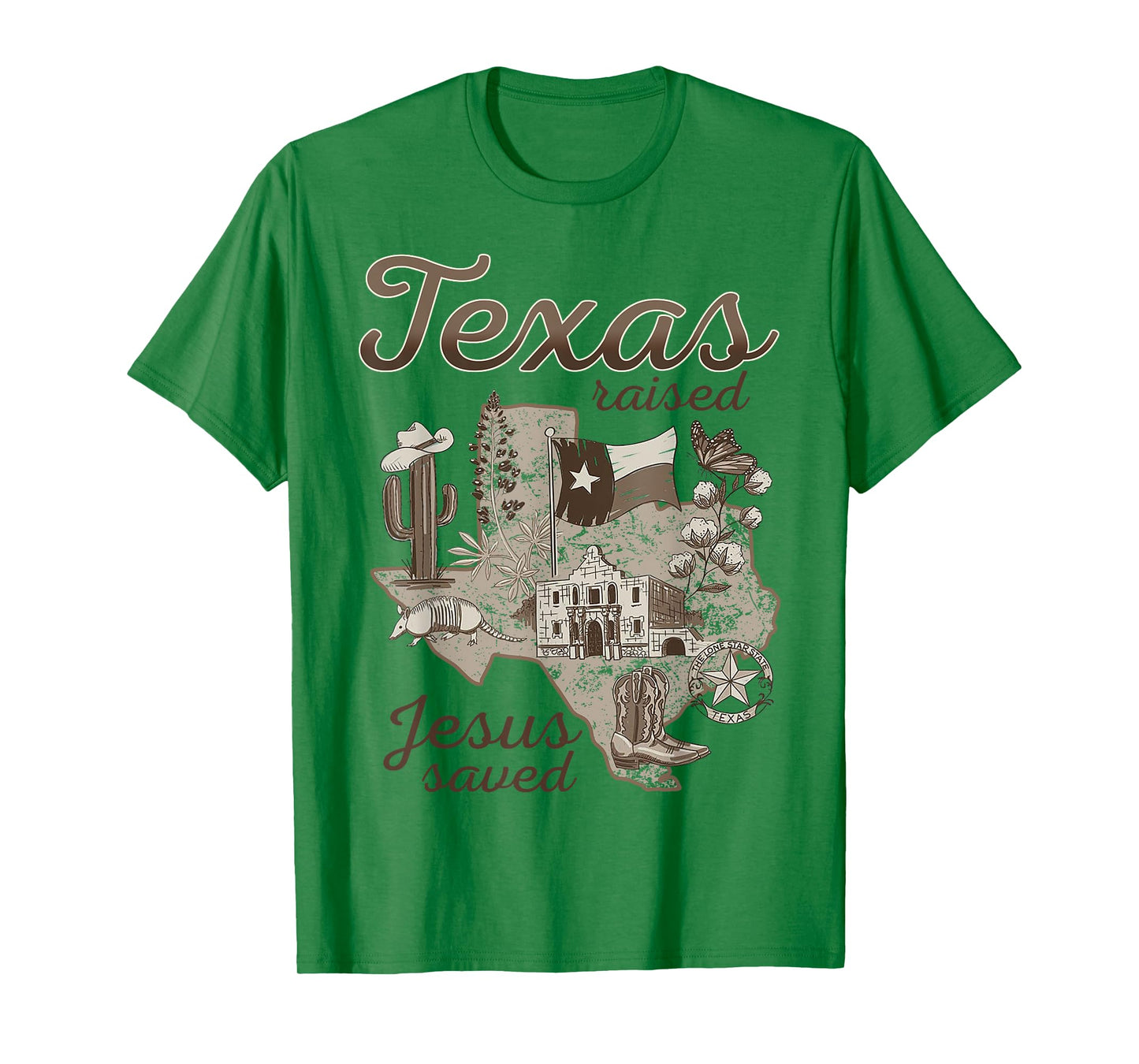 Texas Raised Jesus Saved T-Shirt