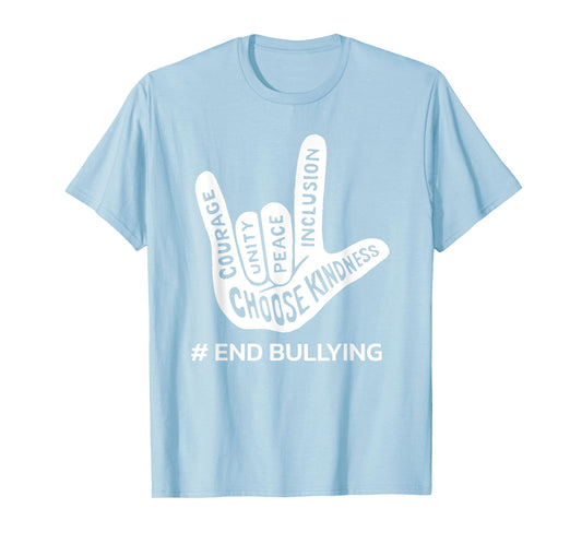 Unity Day Orange Anti Bullying Peace Love Sign Language T-Shirt