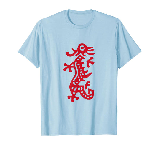 Chinese Mah Jong Red Dragon Tile Mahjong Costume T-Shirt