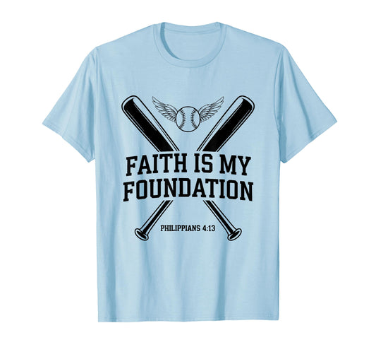 Christian Baseball Player Sports Bible Verse Theme T-Shirt
