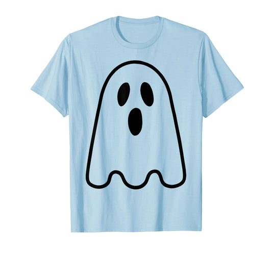 Ghost Shirt Adult Kids Men Women Silly Ghost Face Costume T-Shirt