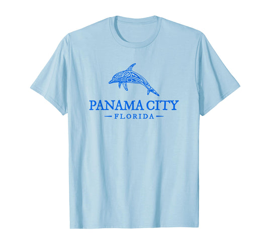 Panama City Florida Dolphin Mens Women Beach Souvenir T-Shirt