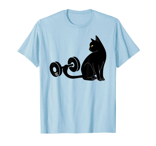 Deadlifting Cat Workout Gym Fitness Exercise Weightlifting T-Shirt