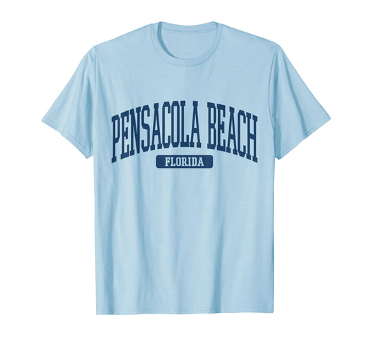 Pensacola Beach Florida Souvenir Beach, Retro, Minimalist T-Shirt