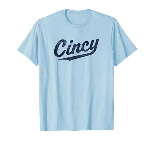 Retro Cincy Cincinnati Ohio vintage cursive script throwback T-Shirt
