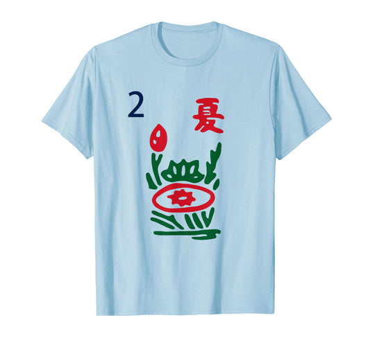 Chinese Mah Jong Seasons Summer Tile Mahjong Costume T-Shirt