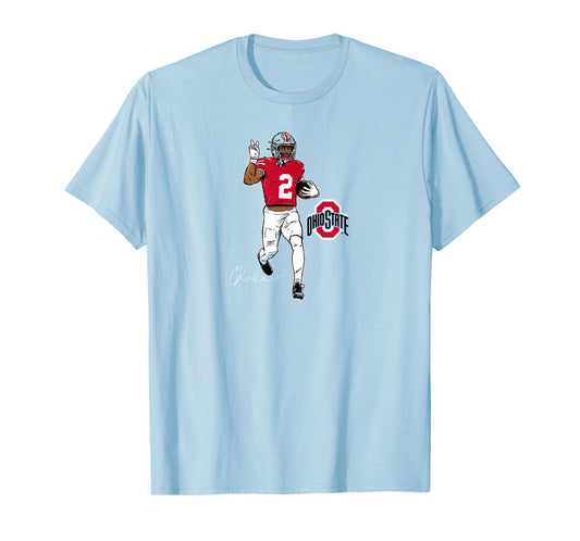 Caleb Downs - Superstar Pose - Ohio State Football T-Shirt