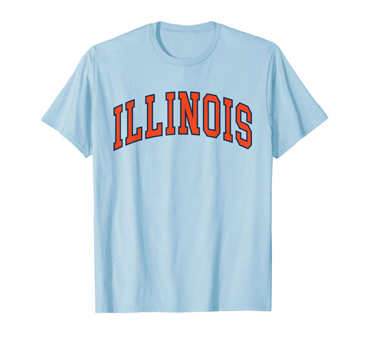 Retro Illinois Orange Tee Vintage Illinois Blue Throwback IL T-Shirt