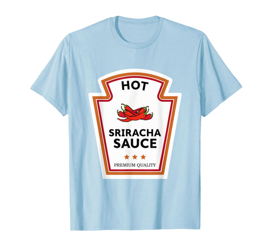 J. Walker Unisex-Adults Hot Sriracha Sauce Condiment Group Costume T-Shirt, Red, Small, Short Sleeve, T-Shirt