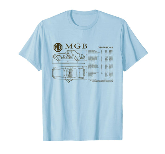 British Motor Heritage MG MGB Car Dimensions T-Shirt