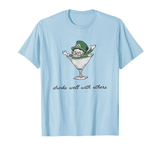 Leprechaun Martini Cocktail St Patrick's Day Womens T-Shirt