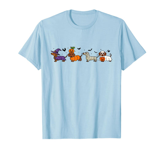 Dachshund Halloween Funny Hot Dog Sausage Dog Spooky Season T-Shirt
