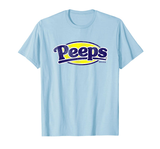 Peeps Easter Classic Distressed Peeps Brand Logo T-Shirt