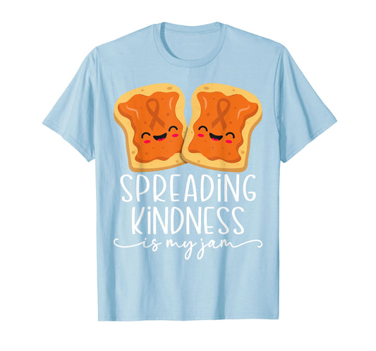 Spreading Kindness is My Jam Orange Unity Day Anti Bullying T-Shirt