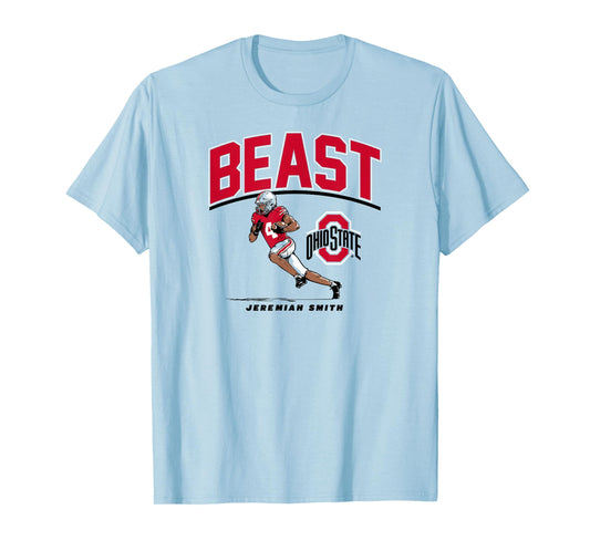 Jeremiah Smith - Beast (Gray) - Ohio State Football T-Shirt