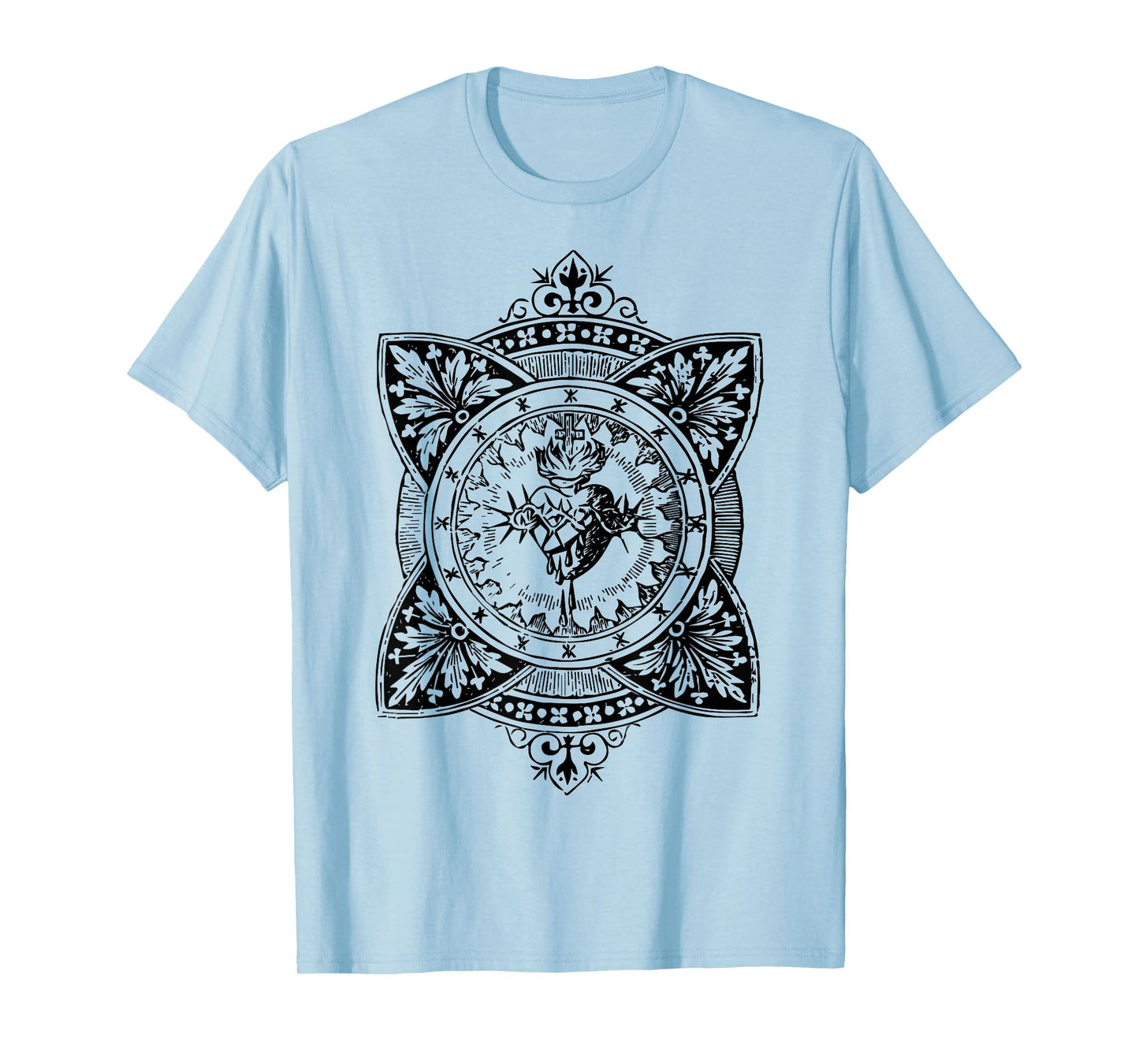 Vintage Sacred Heart of Jesus Symbol Traditional Catholic T-Shirt