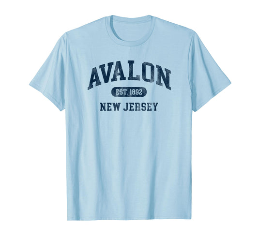 Vintage Avalon New Jersey Retro Preppy Throwback Mens T-Shirt