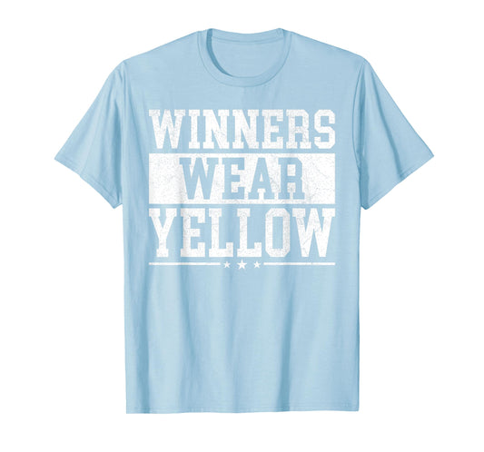 Winners Wear Yellow Color War Camp Spirit Game Team Wear T-Shirt
