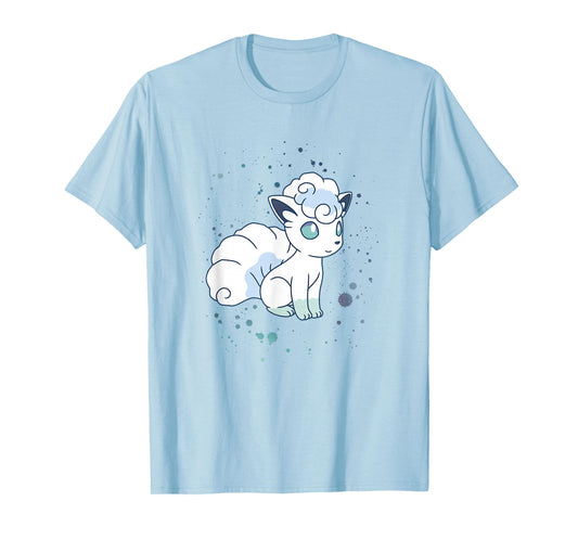 Pokémon Alolan Vulpix Winter Watercolor Portrait T-Shirt