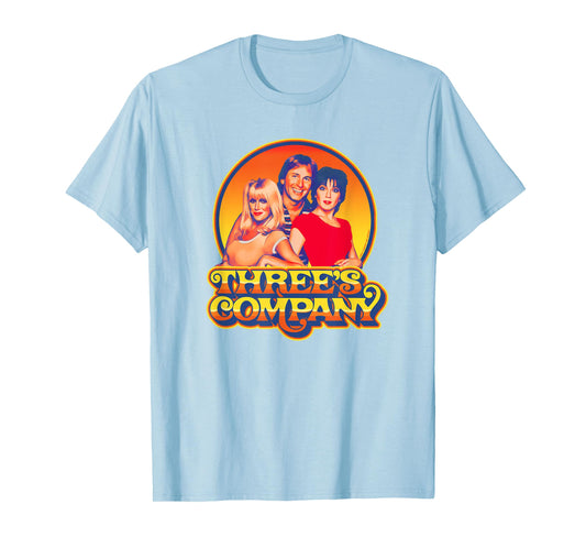 Three's Company 1980's Sunset Retro Jack Jan & Chrissy T-Shirt