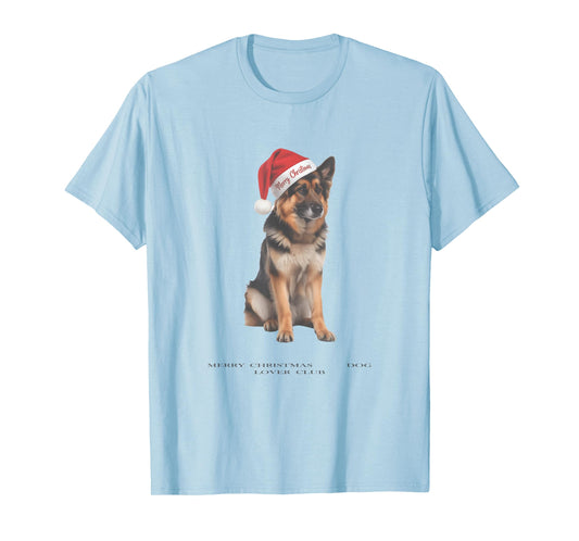 German Shepherd Christmas Dog Vintage T-Shirt
