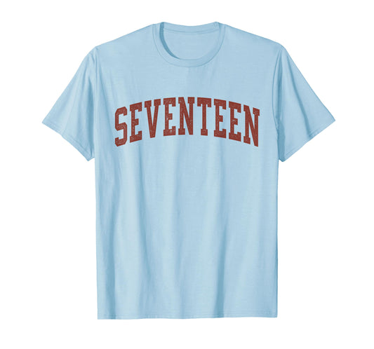Seventeen Minimalist 17th Birthday Design 17-Year-Old T-Shirt