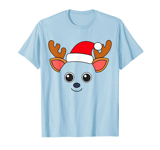 Cute Reindeer Santa Hat Easy Animal Costume Kids Toddlers T-Shirt