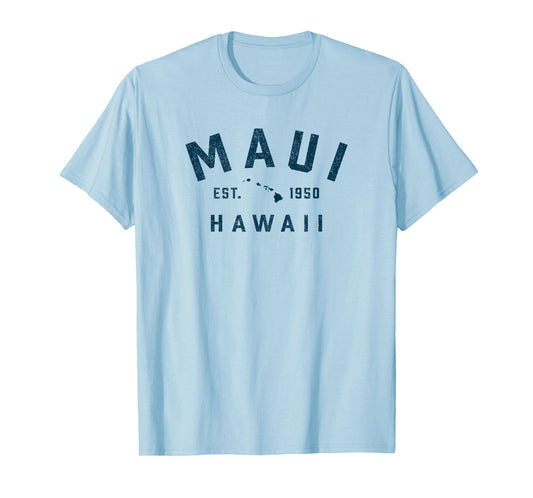 Vintage Maui Hawaii Souvenir Retro Preppy Throwback Hawaiian T-Shirt