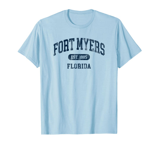 Vintage Fort Myers Florida Retro Preppy Throwback Mens T-Shirt