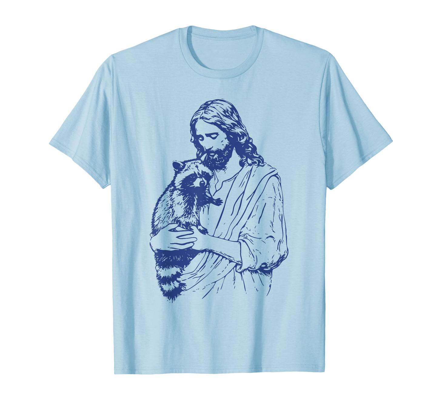 Racoon Lover Trash Panda Christian Jesus Holding A Raccoon T-Shirt